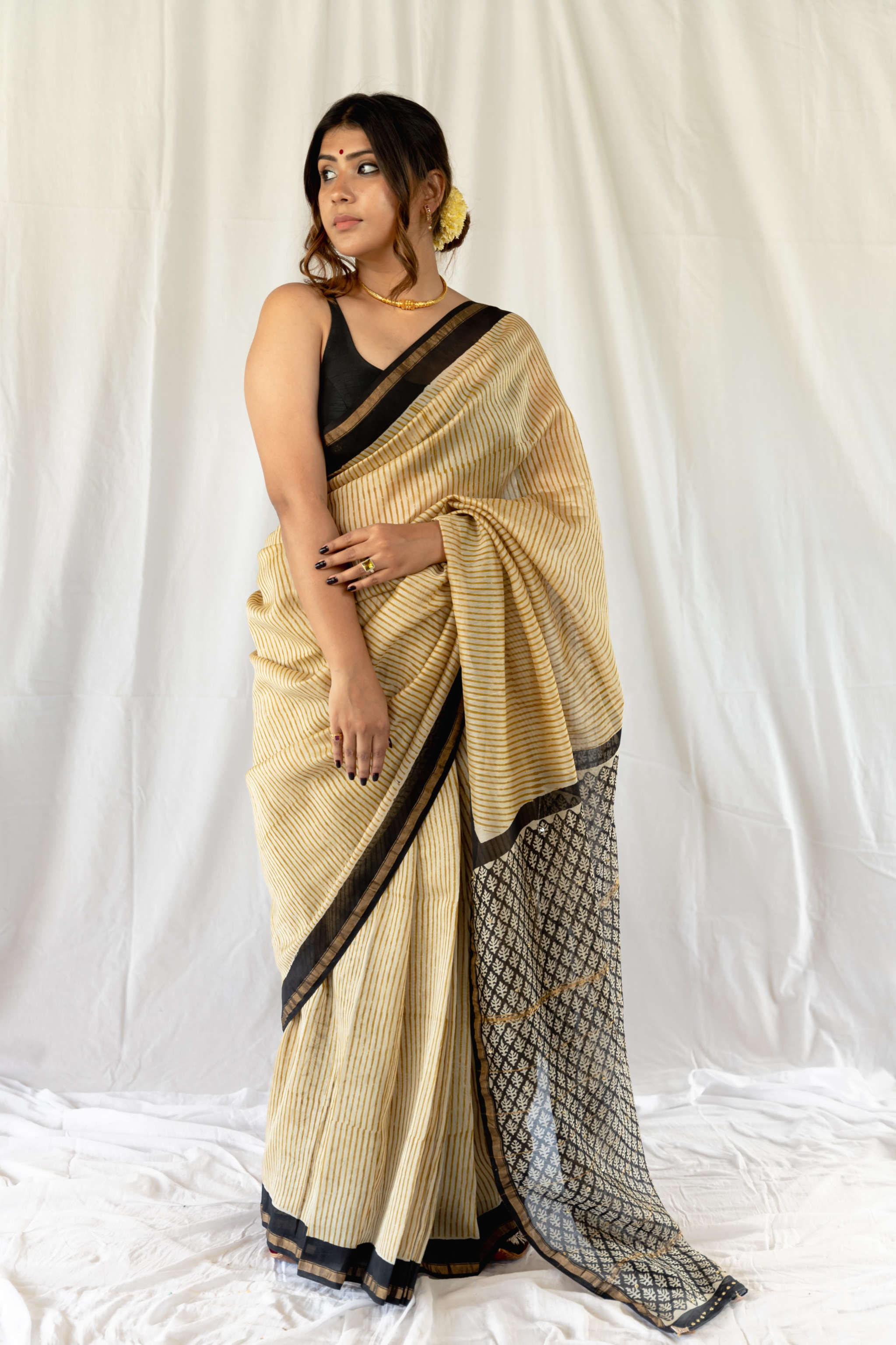 Soft Pure Chiffon Chanderi Saree With Pure cotton Shibori Blouse – Stava  Creation India