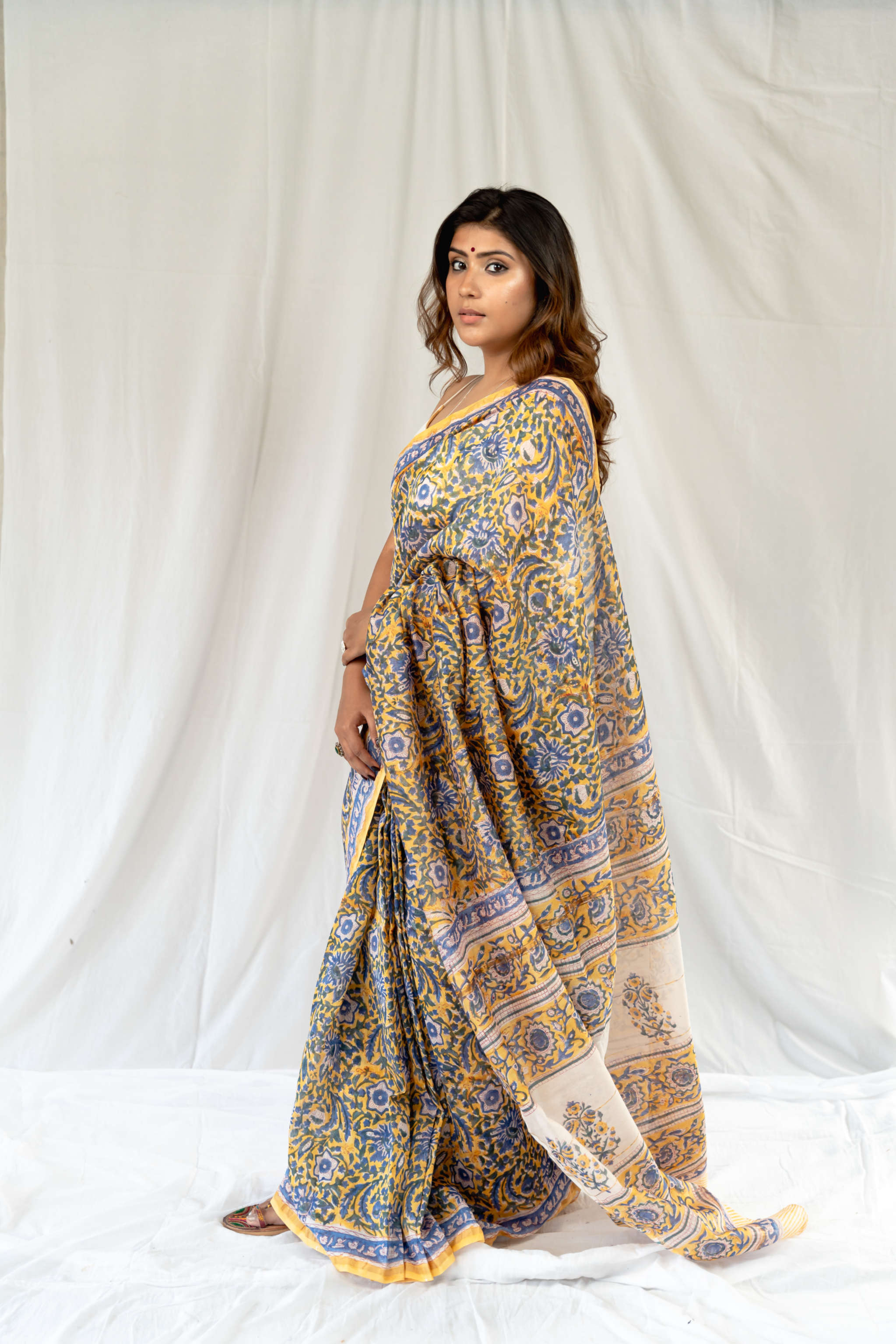 Indigo Love - Block Print Saree – Craft Store of India