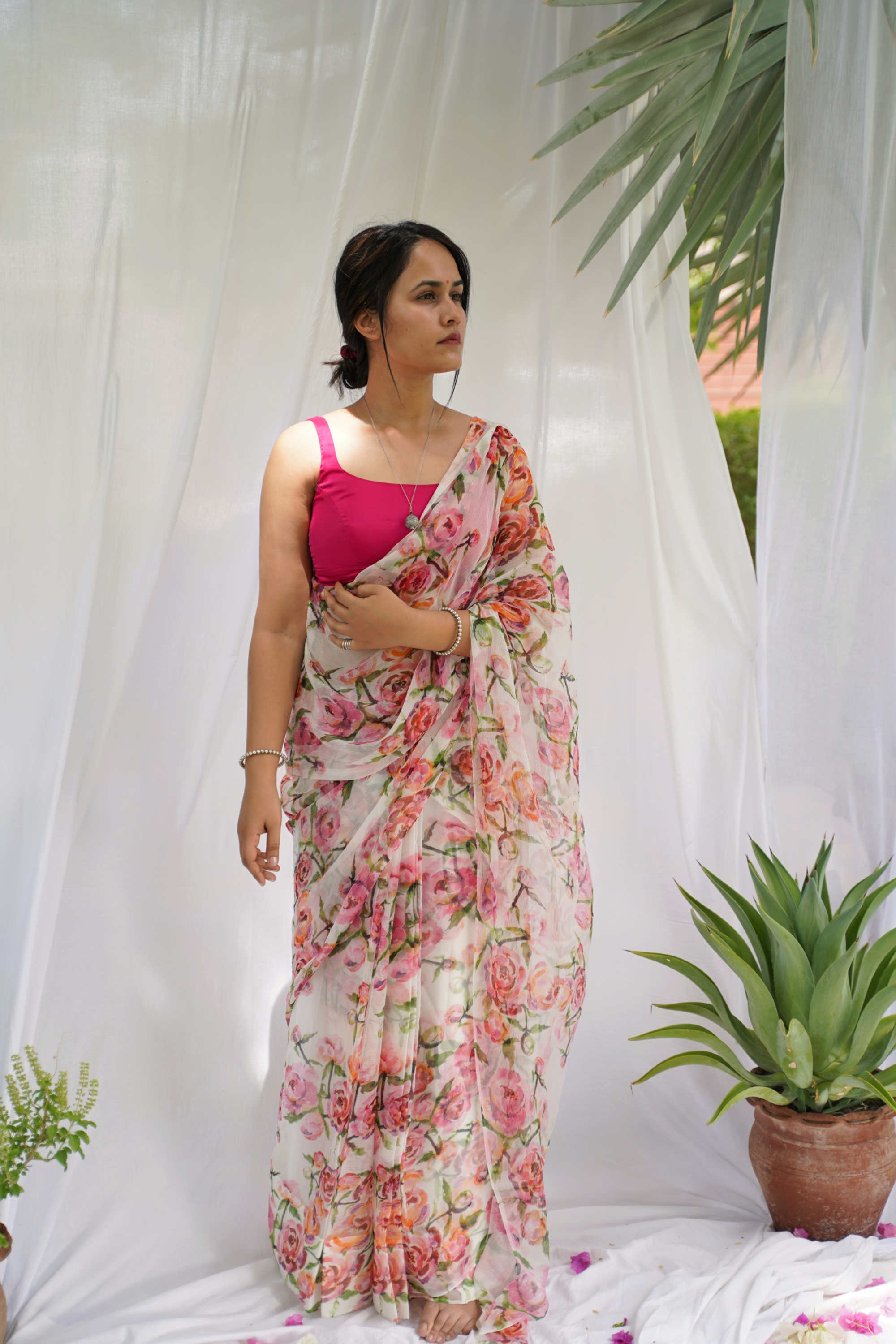 Embroidery Multicoloured Chiffon Saree with Price || Georgette Saree || Chiffon  Saree || Silk Saree - YouTube