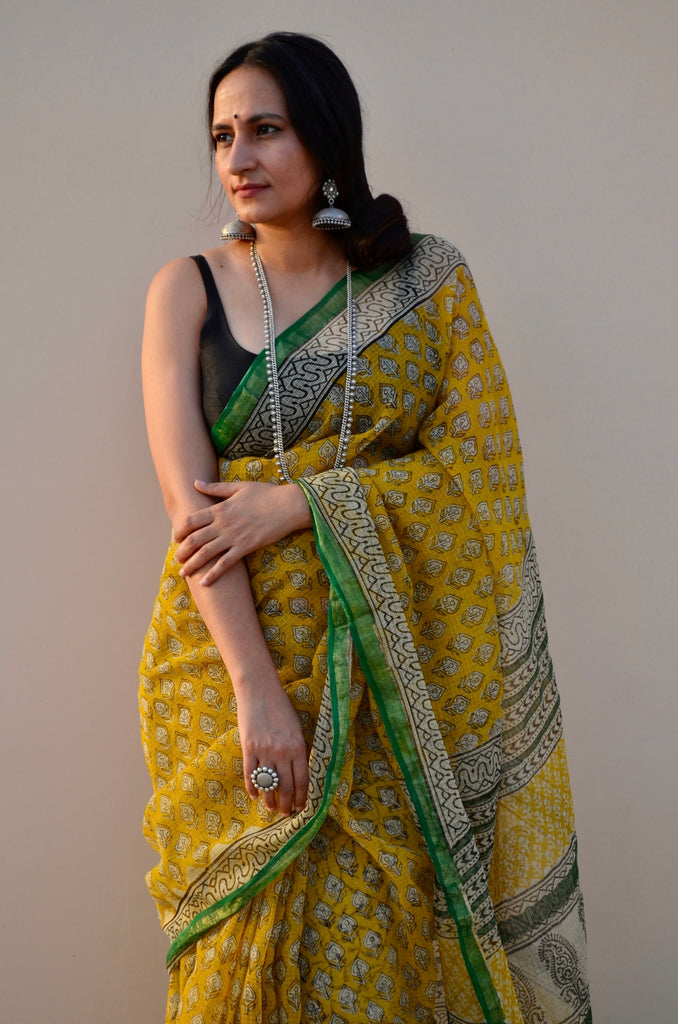 Sari Fabric in Crocodile Green – Post House