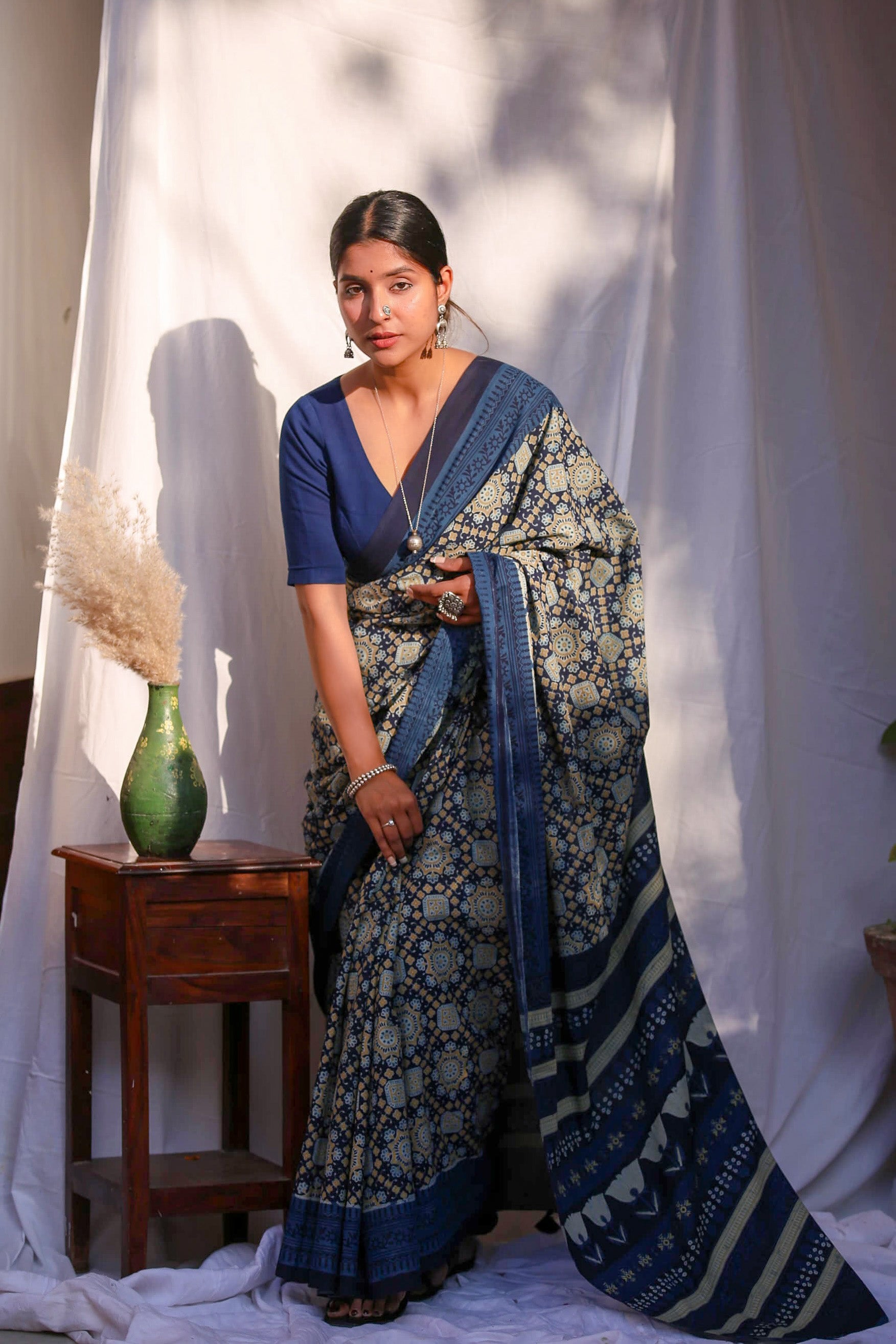 Indigo Saree - Buy Indigo Saree online in India